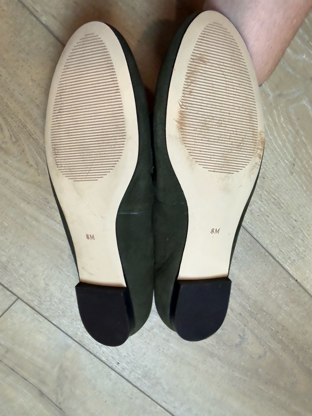Talbots • Olive Green Suede Penny Loafers Size 8 - Picture 2 of 4